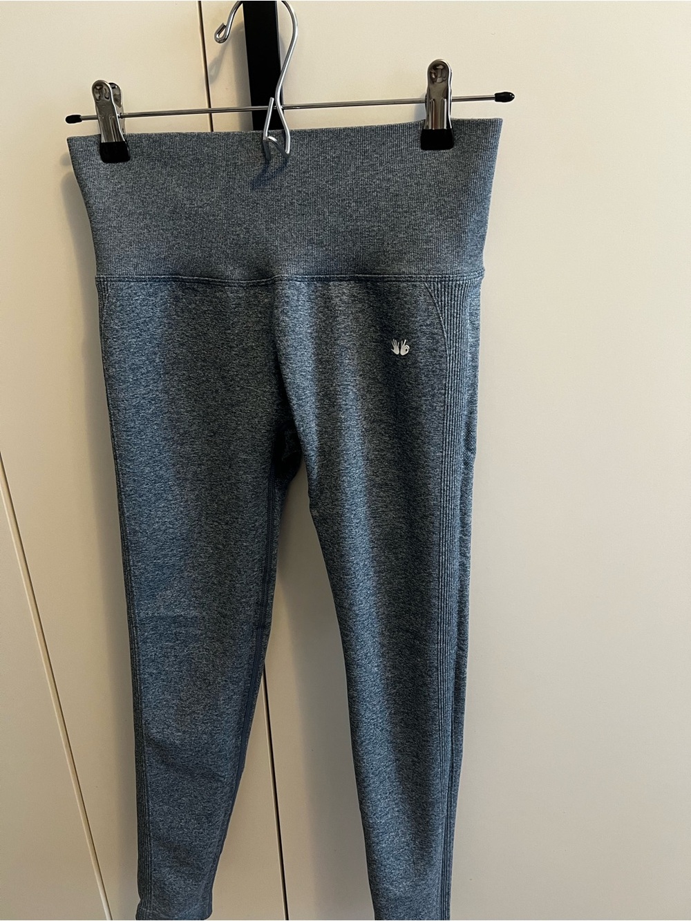Girls High-Waist Gray Seamless Active Leggings